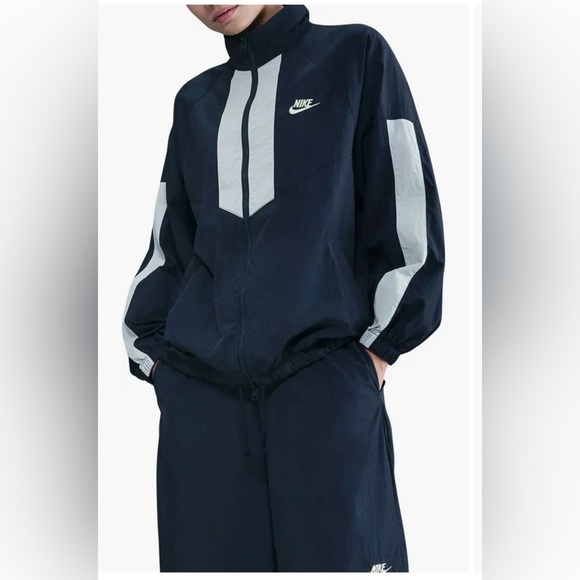 Nike Jackets & Blazers - Nike women’s Navy  Blue Windrunner oversize  Jacket & pants set